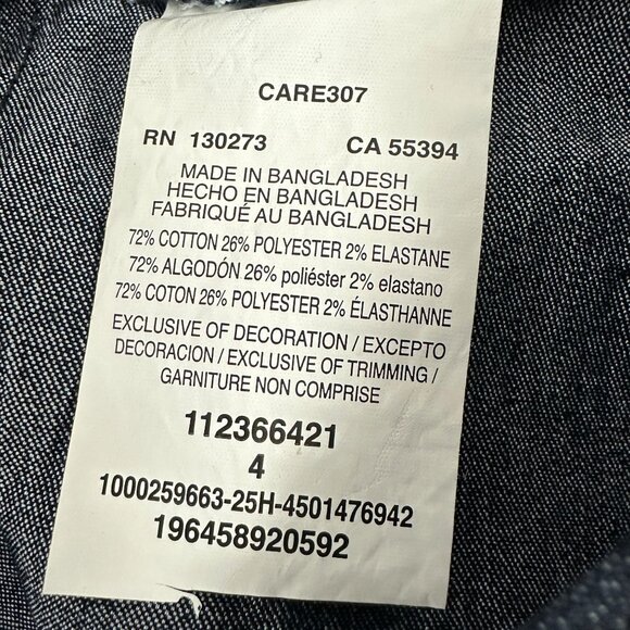 Lee Womens 6 Inch Short Fresno Comfort Waistband Size 4 Stretch Denim Blue - Picture 7 of 12